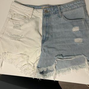 Altar'd State Color Block Denim Shorts Size L